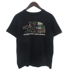 ザノースフェイス THE NORTH FACE Tシャツ カットソー 半袖 NT31622 プリント 迷彩 黒 ブラック M