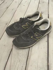 ♻️ニューバランス 25cm  ブラック ゴールド シューズ　ユニセックス