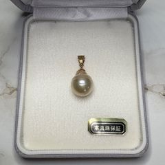 agete K10 淡水パール ダイヤ0.02ct チャーム ネックレストップ - メルカリ