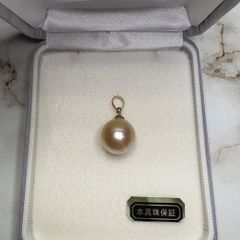 agete K10 淡水パール ダイヤ0.02ct チャーム ネックレストップ - メルカリ