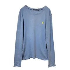 Ralph Lauren sport ラルフローレンスポーツ ロゴ刺繍 ロンT カットソー ライトブルー /Y2K