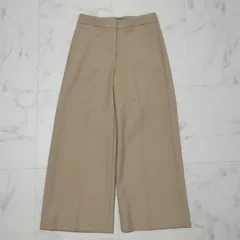 theory luxe　セオリーリュクス　ストレッチダブル　ストレートパンツ　セミワイド　ボトムス　32　XS　小さいサイズ　ベージュ