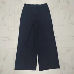 theory luxe　セオリーリュクス　ストレッチコットン　ストレートパンツ　セミワイド　ボトムス　32　XS　小さいサイズ　ネイビー