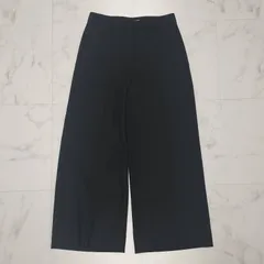theory luxe　セオリーリュクス　ストレッチダブル　ストレートパンツ　セミワイド　ボトムス　32　XS　小さいサイズ　黒