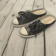 ♻️CONVERSE コンバース シューズ型 ベルベット ミュールサンダル size23/ブラック系
