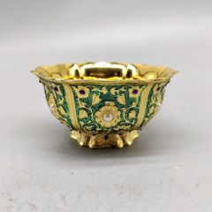 銅 細工 花開富貴碗 玄関 書架 装飾品 工芸品 置物 銅 細工 花開富貴碗 玄関 書架 装飾品 工芸品 置物 - メルカリ