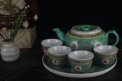中国 景徳鎮萬壽無疆」蓋付き スープ鉢 シュガーポット 大鉢 茶釜 未