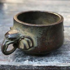 鋳銅 有蓋䍌（ゆうがいほう）置物 大角勲作 住友銀行 記念品 - メルカリ