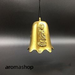 希少　骨董時代物　ヒンドゥー教　真鍮釣鐘　風鈴　ガネーシャ　仏教美術品　仏像神像 希少骨董時代物 美しい音色の真鍮釣鐘風鈴 ヒンドゥー教 仏教美術品