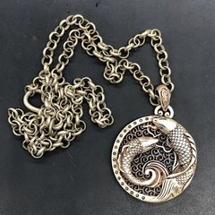 かすう工房 鯉の滝登りネックレス シルバー925 SILVER チェーンセット かすう工房 鯉 滝登り シルバーペンダントトップ - メルカリ