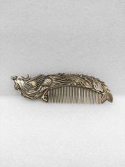 旧蔵 櫛 鳳凰の彫刻 くし 時代物 飾り 収蔵品 アンティーク - メルカリ