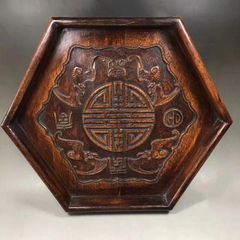 アンティーク 中国骨董 龍彫刻 天然木 原木茶盤 工芸茶盤 茶器 茶船