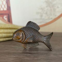 希少 魚型装飾品 アンティーク 三越 東京 真鍮？ブロンズ