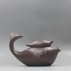 双魚紫砂壺 中国古美術 紫泥急須・茶壺・茶道具