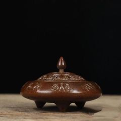 赤堀信平造 鋳銅葡萄高彫花瓶 極上品 希少良品 古銅 古玩 古道具 華