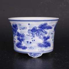 染付山水図 豆盆栽鉢 小品盆栽 釘落款 染付山水図 豆盆栽鉢 小品盆栽 釘落款 - メルカリ