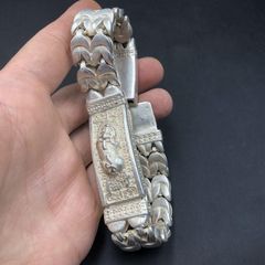 A83 髑髏 骨材 数珠 ドクロ ビンテージ 古着 彫刻 ブレスレット - メルカリ
