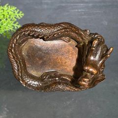 雲龍 大型硯 中国美術 骨董品 龍彫刻石の硯 文房具 置き物 - メルカリ
