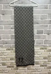 【H1-11】◇ Aquascutum　マフラー　ストール　グレー　チェック柄