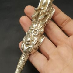 時代物 煙具 煙管 銀龍 龍首吞煙 レア 愛煙家おすすめ アンティーク