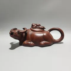 牛壺  中国宜興紫砂壺・紫泥急須・茶壺・茶道具