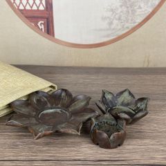 銅 細工 蓮華燭台 香挿 香道具 茶道具 装飾工 芸品 置物 - メルカリ