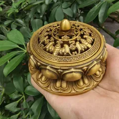 銅製 蓮華香炉 香道具 薫香炉 工芸品 置物