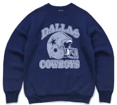80s USA製 NFL DALLAS COWBOYS アメフト ビッグロゴ スウェット 紺 M★オールド ビンテージ スポーツ ダラス カウボーイズ ラグラン
