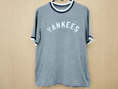 【MLB公式】NY Yankees Fanatics Tシャツ L グレー トリムデザイン USA古着