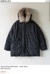 アワーセルブス グースダウン ミルパーカ ネイビー 3