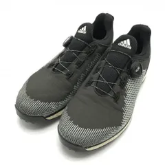 【美品】アディダス ゴルフシューズ グレー×白 BB7920 スパイクレス FORGE FIBER BOA ダイヤル式 メンズ 25.0 ゴルフウェア adidas