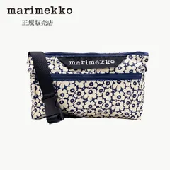 マリメッコ　ショルダーバッグ　レディース　ウニッコ　ダークネイビー×オフホワイト　北欧　ポシェット　ミニショルダーバッグ　旅行バッグ　クロスボディＳ　日本正規品