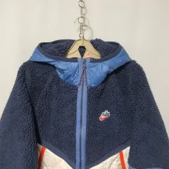 H26 NIKE メンズ ヘリテイジ ダウン バイカラー フーディー フリース ジャケット M