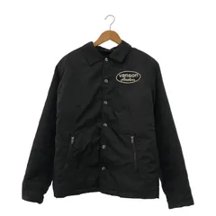 【中古】VANSON 裏ボア コーチジャケット バックプリント・胸ワッペン ブラック M[66]