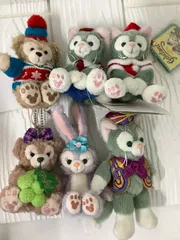 A10 ダッフィー マスコットキーホルダー ぬいぐるみ ミニサイズ ６点セット