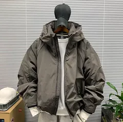 《全新未使用》フード付 中綿ジャケット メンズ 冬新作 加厚 保温 カジュアル ゆったり 高品質 ブランド ダウンアウター(K)【グレー】