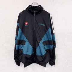 古着 used　～90s　adidas　アディダス　ENGLAND　トラックジャケット/ジャージ　ヴィンテージ　ブラック　グリーン　Mサイズ