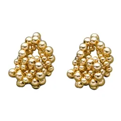 【ゴールド×ピアス】[Cream dot. クリームドット公式] ピアス レディース   低アレルギー パール パヴェ メタルボール スフィア シリコンキャッチ 存在感 大きめ ドロップ風 スタッド 大人