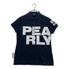 中古 レディース パーリーゲイツ PEARLY GATES 半袖ポロシャツ 0(S) 紺 ネイビー ビッグロゴ