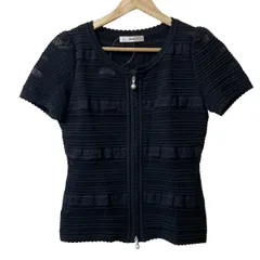 未使用品極美品　Rene ルネ　25SS パールボタン　カーディガン　黒　38 未使用品 極美品 Rene ルネ 25SS パールボタン カーディガン 黒 38