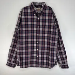 古着 ブルックスブラザーズ Brooks Brothers 長袖シャツ チェック RED FLEECE ボタンダウン L  ネイビー系 マルチカラー メンズ