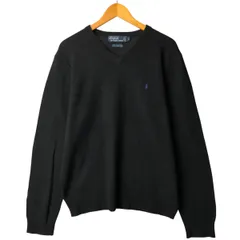 古着 ラルフローレン Ralph Lauren POLO by Ralph Lauren Vネック ラムウールニットセーター メンズL相当/eaa601956