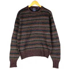 古着 80年代 Allen Solly ボーダー柄 ウールニットセーター スコットランド製 メンズL相当 ヴィンテージ/eaa601188