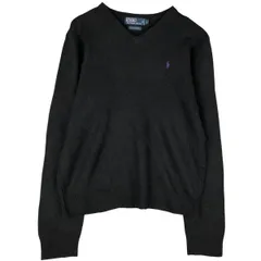 古着 ラルフローレン Ralph Lauren POLO by Ralph Lauren Vネック ラムウールニットセーター メンズL相当/eaa601607