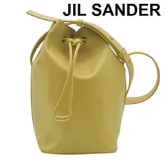 ジルサンダー JIL SANDER ドローストリングバッグ ショルダーバッグ 巾着型 クロスボディ マスタードイエロー レザー レディース 5E319