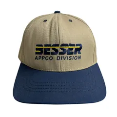 【キャップ/帽子】　デッドストック Besser APPCCO DIVISION（ベッサー アップコー ディビジョン) ビンテージ キャップ ツートンカラー ベージュ ネイビー 紺 イエロー 黄
