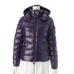 モンクレール BADY  ナイロン ロゴワッペン フード付き ダウンジャケット アウター パープル  00【中古】