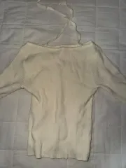 ) <ably><ブランド><ヴィンテージ> セミオフショルダー トップス