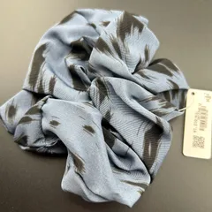 【新品】定価1430円 ヘアアクセサリー ヘアゴム シュシュ ネイビー 大きめ レディース 可愛い◆