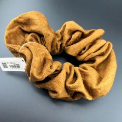 【新品】定価1100円 ヘアアクセサリー ヘアゴム シュシュ ブラウン 大きめ レディース 可愛い シンプル◆